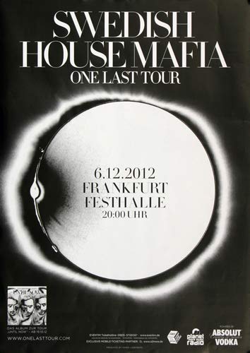 Swedish House Mafia - Black 2012 - Concert Poster Plakat : Amazon
